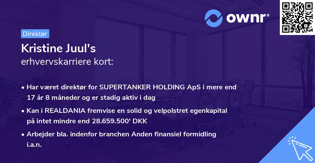 Kristine Juul's erhvervskarriere kort