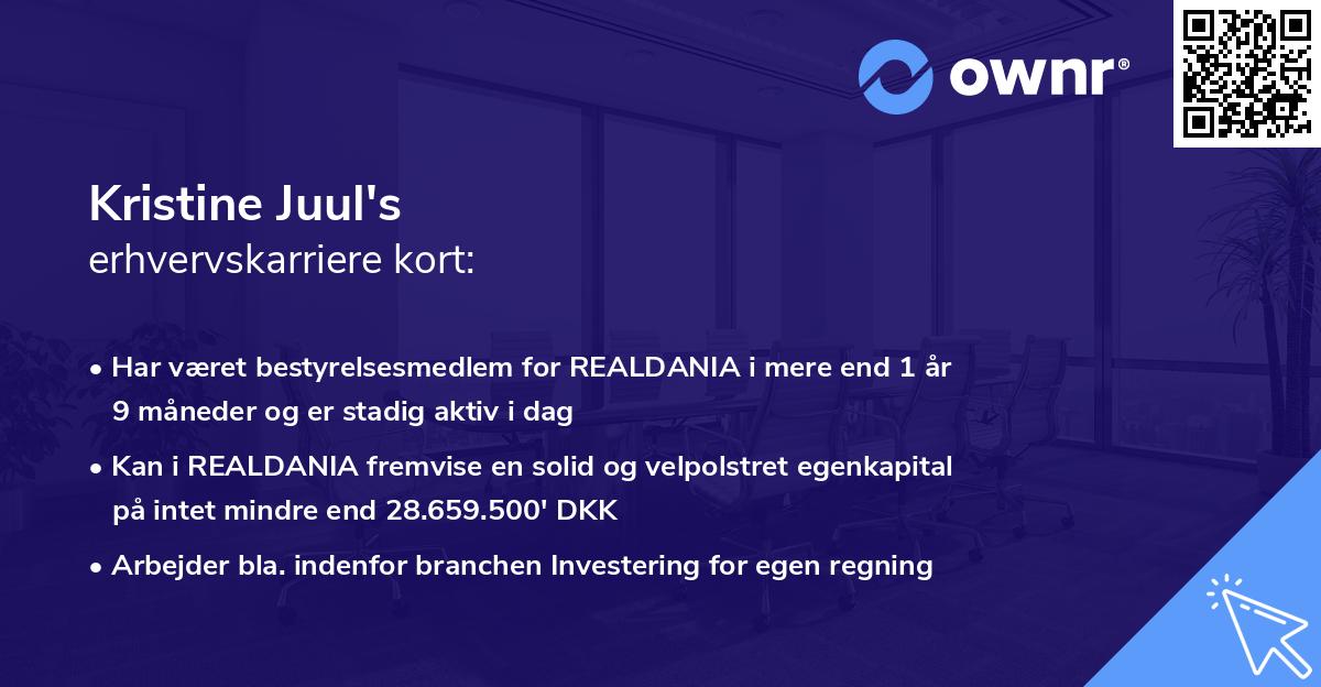 Kristine Juul's erhvervskarriere kort