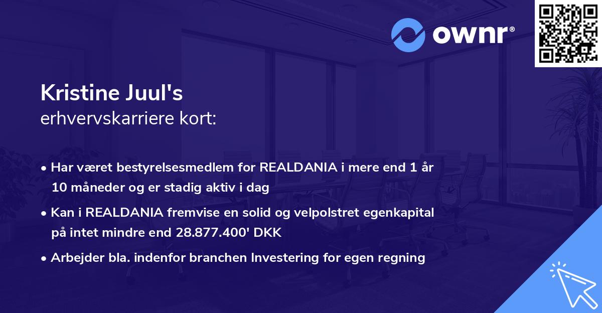 Kristine Juul's erhvervskarriere kort