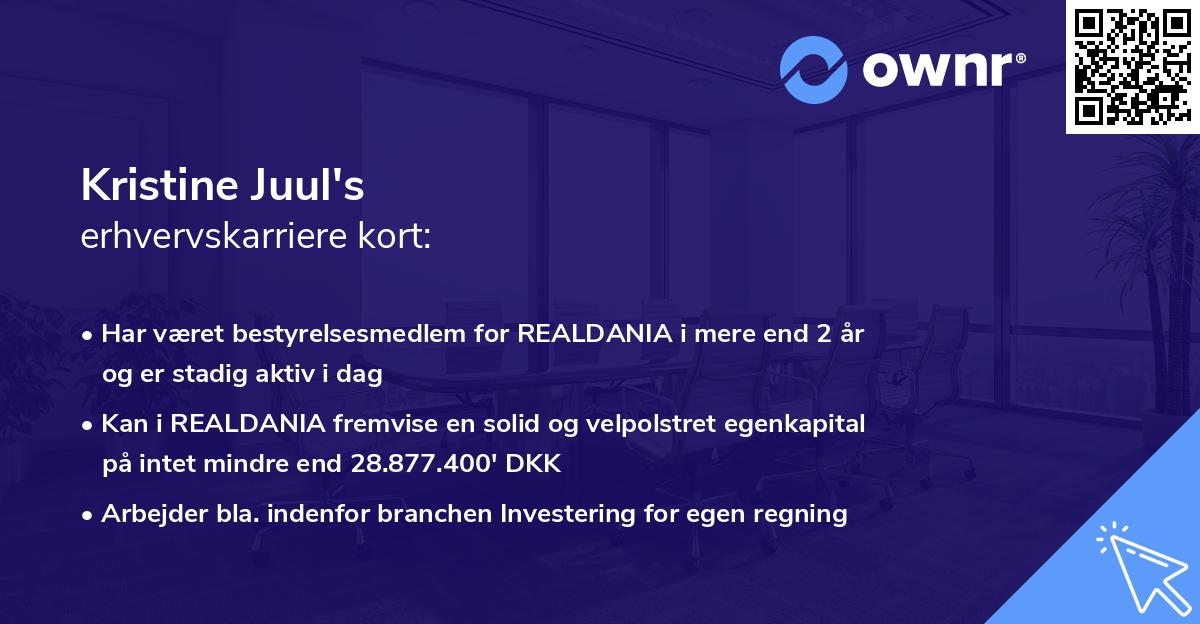 Kristine Juul's erhvervskarriere kort