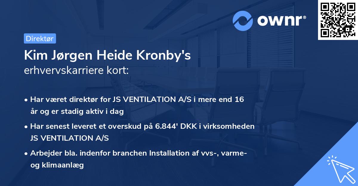 Kim Jørgen Heide Kronby's erhvervskarriere kort