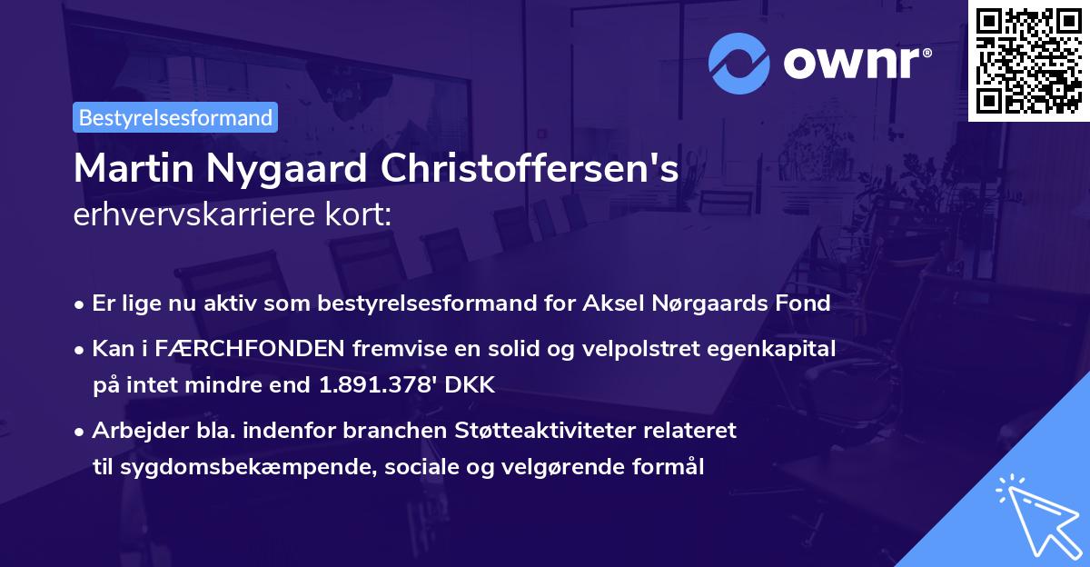 Martin Nygaard Christoffersen's erhvervskarriere kort