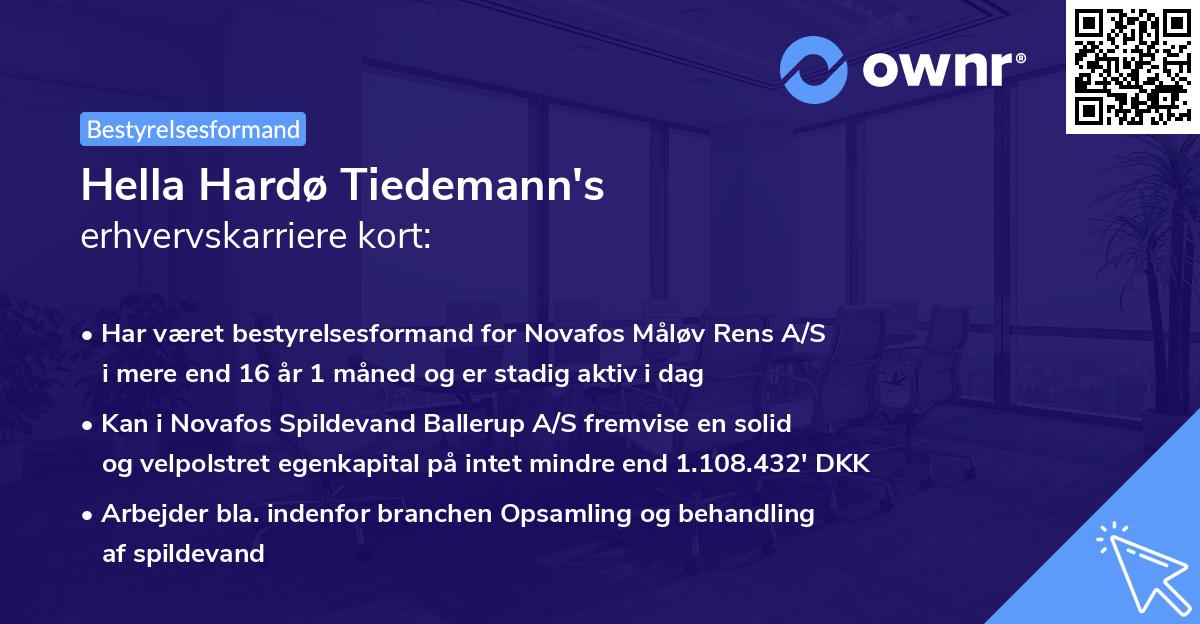 Hella Hardø Tiedemann's erhvervskarriere kort