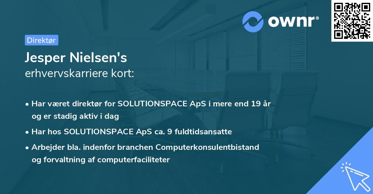 Jesper Nielsen's erhvervskarriere kort