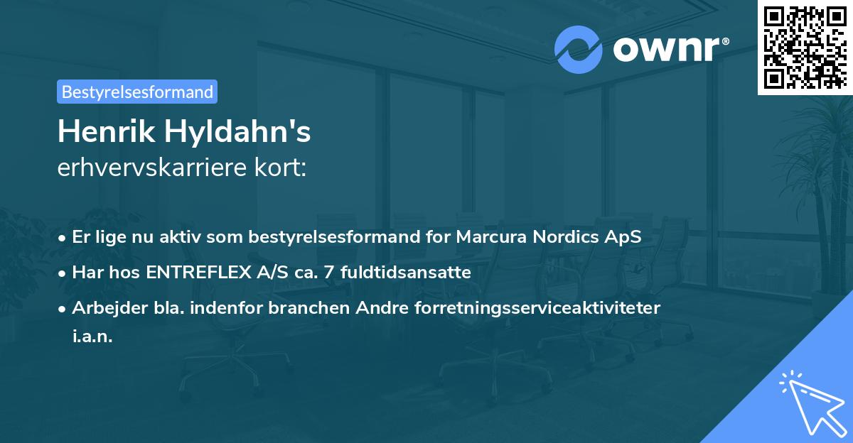 Henrik Hyldahn's erhvervskarriere kort