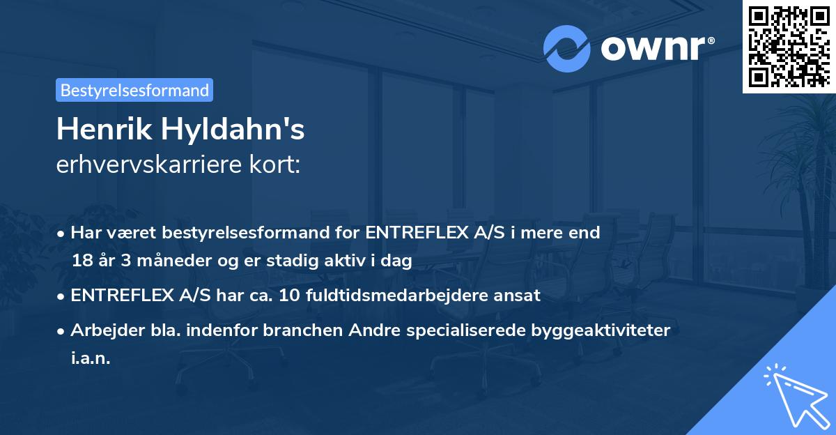 Henrik Hyldahn's erhvervskarriere kort