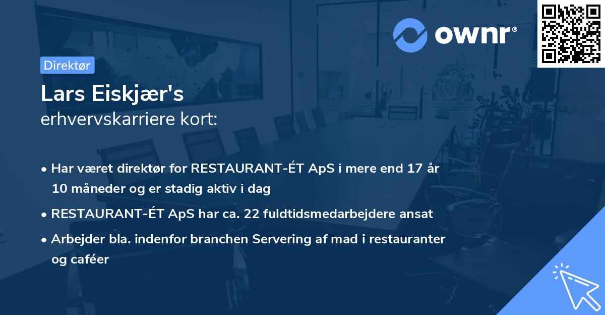 Lars Eiskjær's erhvervskarriere kort