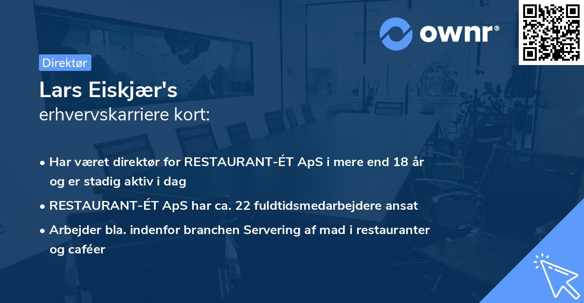 Lars Eiskjær's erhvervskarriere kort