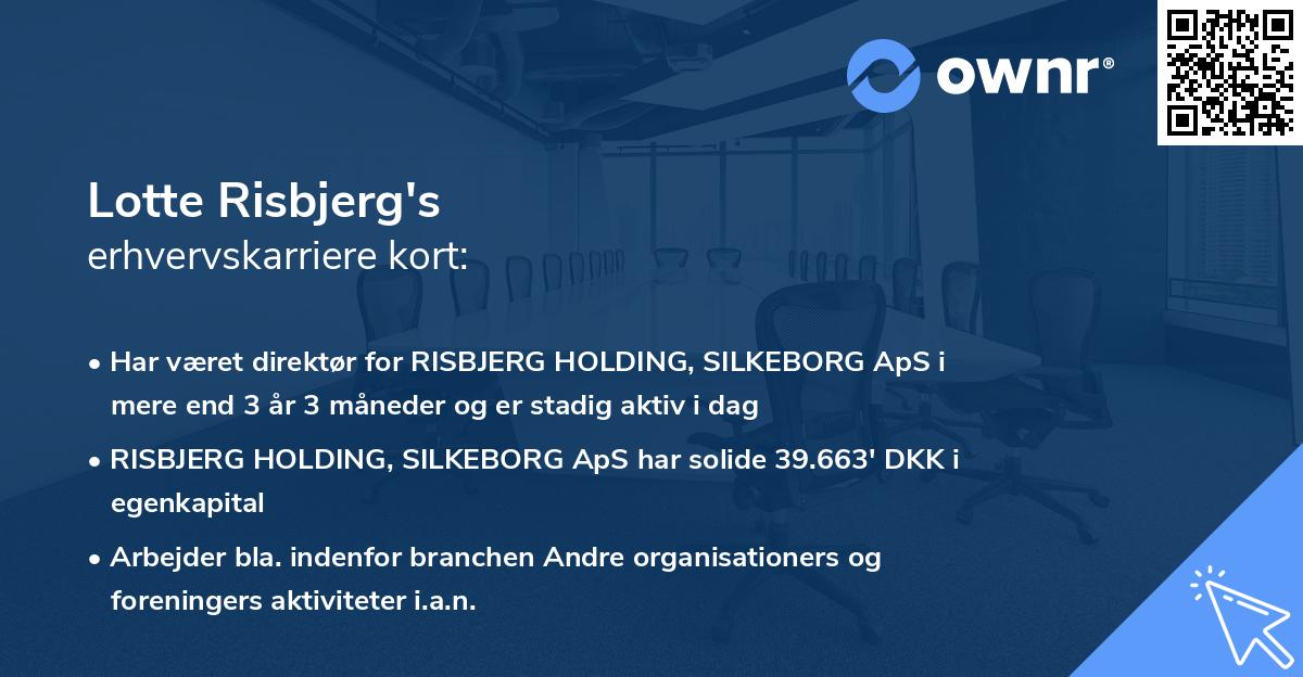 Lotte Risbjerg's erhvervskarriere kort