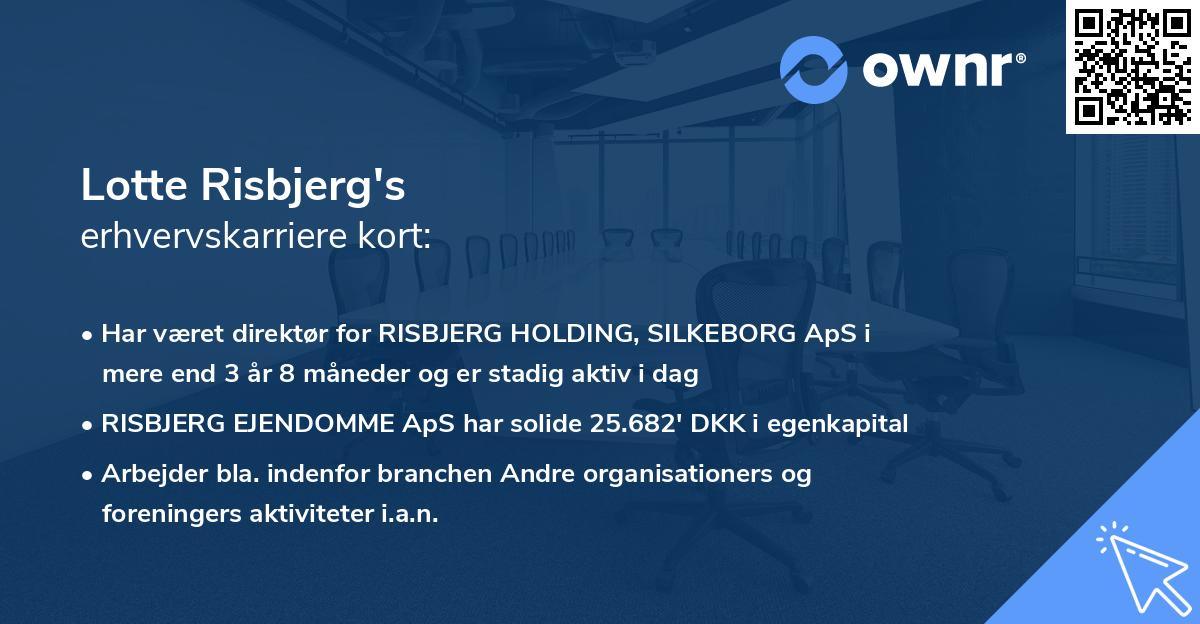 Lotte Risbjerg's erhvervskarriere kort