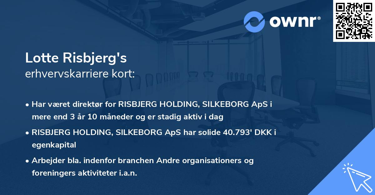 Lotte Risbjerg's erhvervskarriere kort