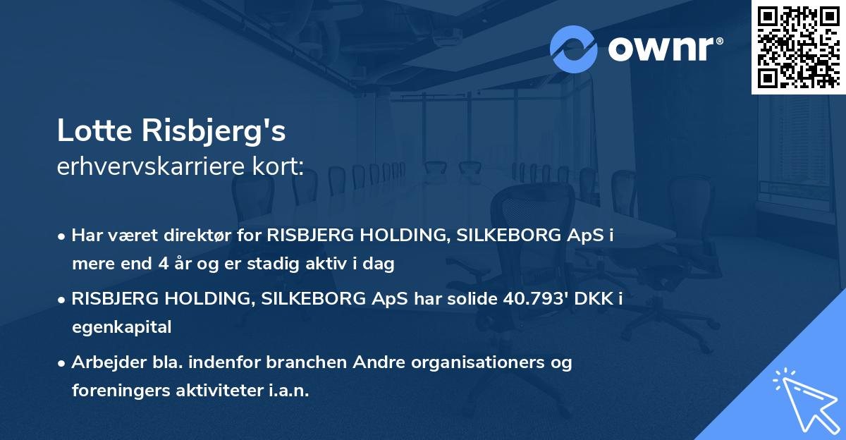 Lotte Risbjerg's erhvervskarriere kort