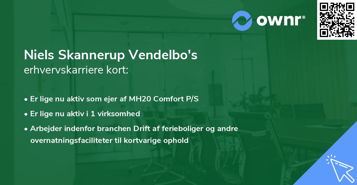 Niels Skannerup Vendelbo's erhvervskarriere kort