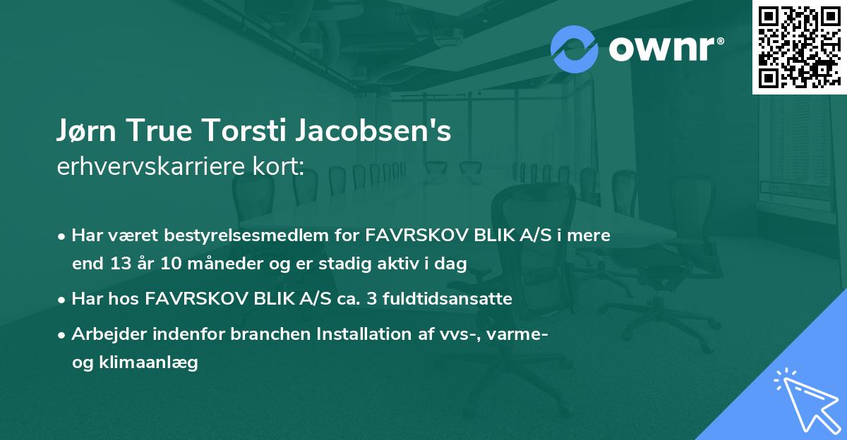 Jørn True Torsti Jacobsen's erhvervskarriere kort