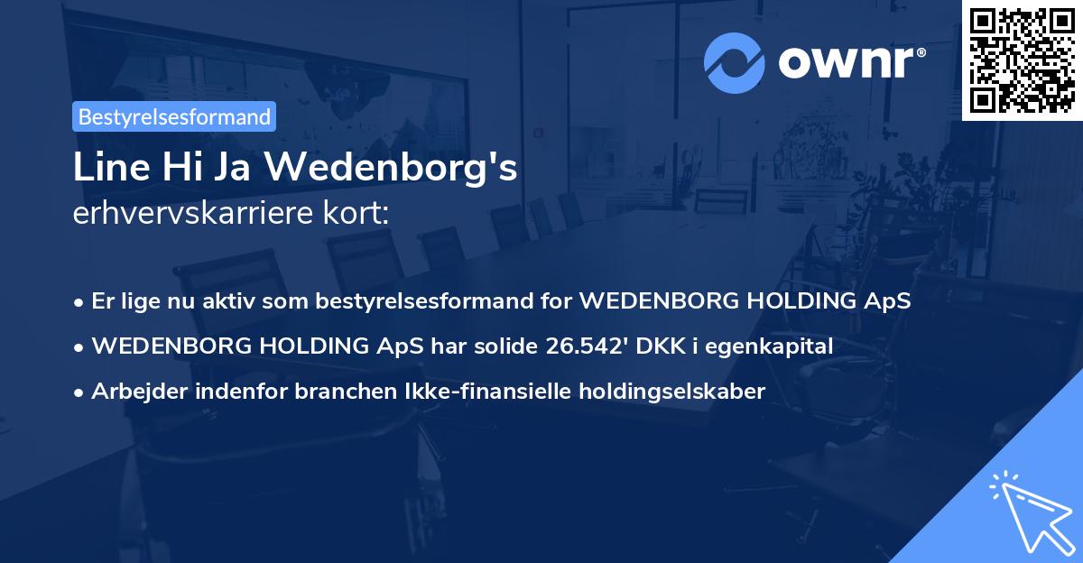 Line Hi Ja Wedenborg's erhvervskarriere kort