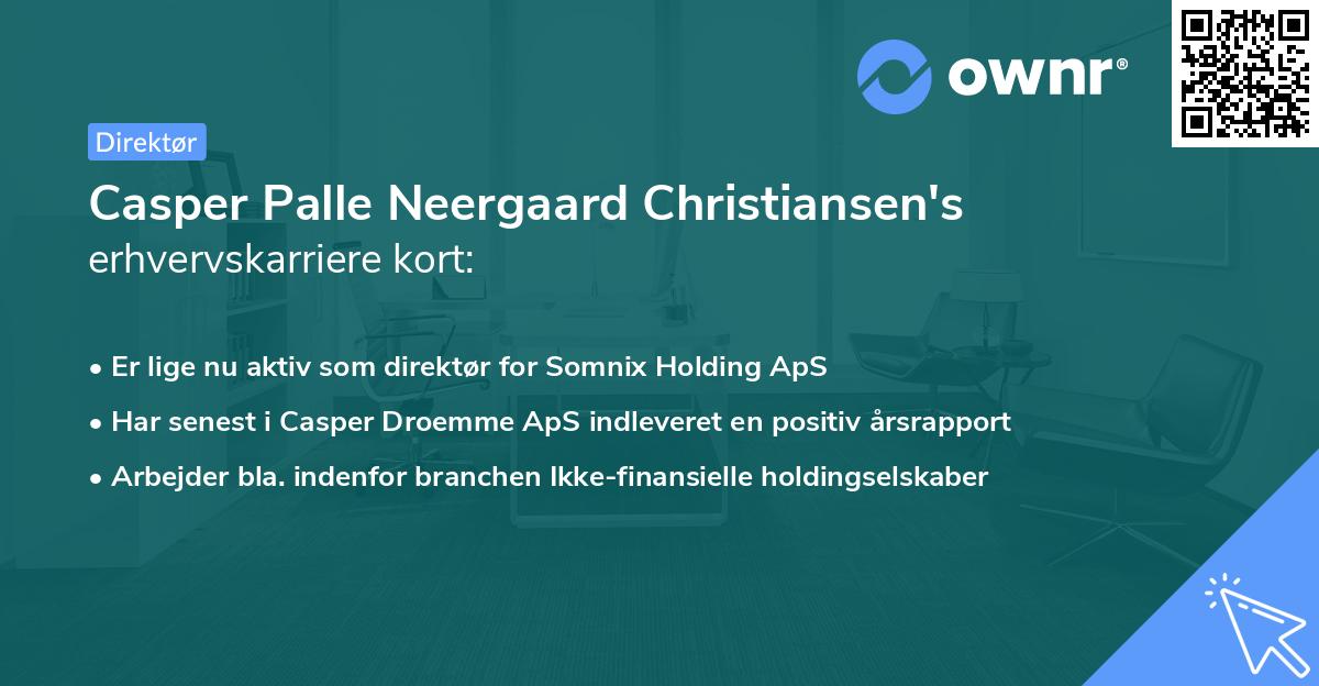 Casper Palle Neergaard Christiansen's erhvervskarriere kort