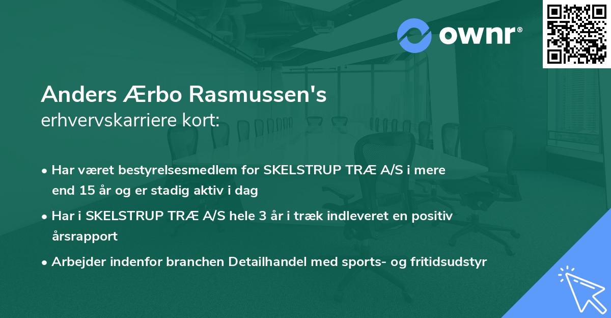 Anders Ærbo Rasmussen's erhvervskarriere kort