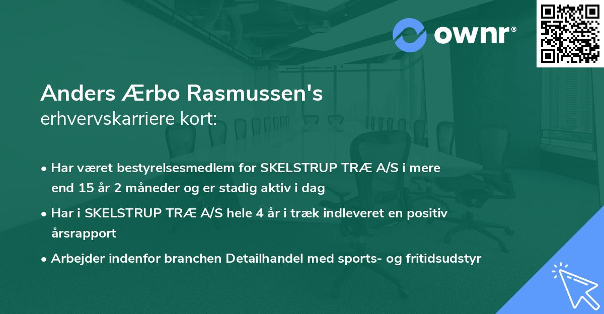 Anders Ærbo Rasmussen's erhvervskarriere kort