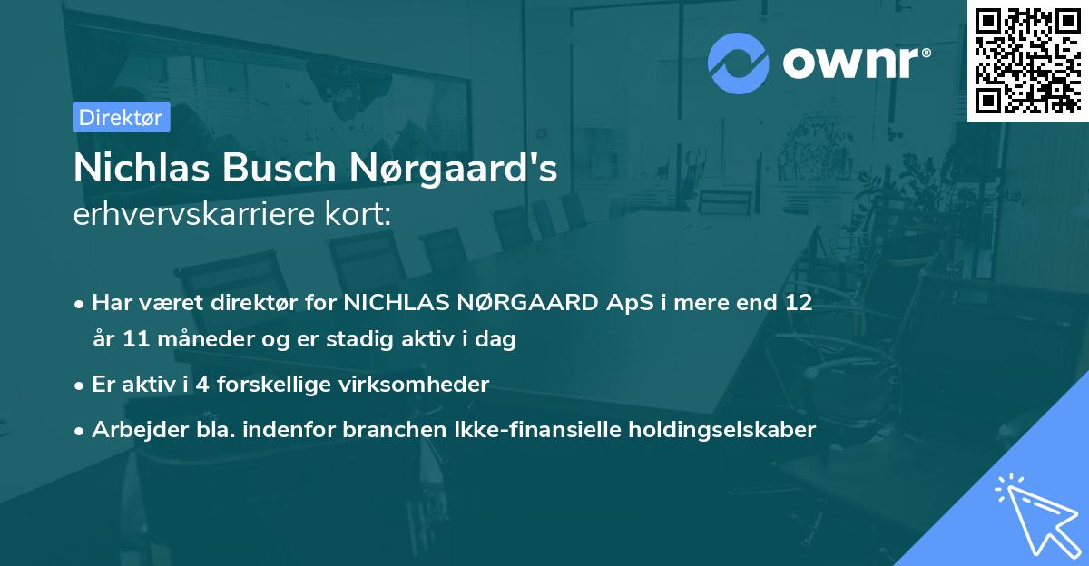 Nichlas Busch Nørgaard's erhvervskarriere kort