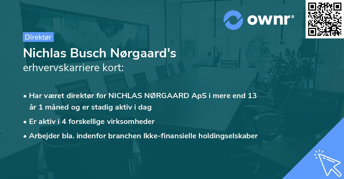 Nichlas Busch Nørgaard's erhvervskarriere kort