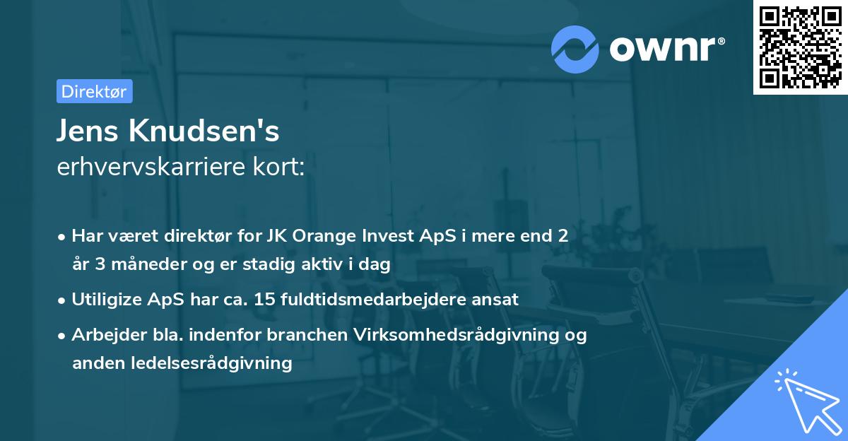 Jens Knudsen's erhvervskarriere kort