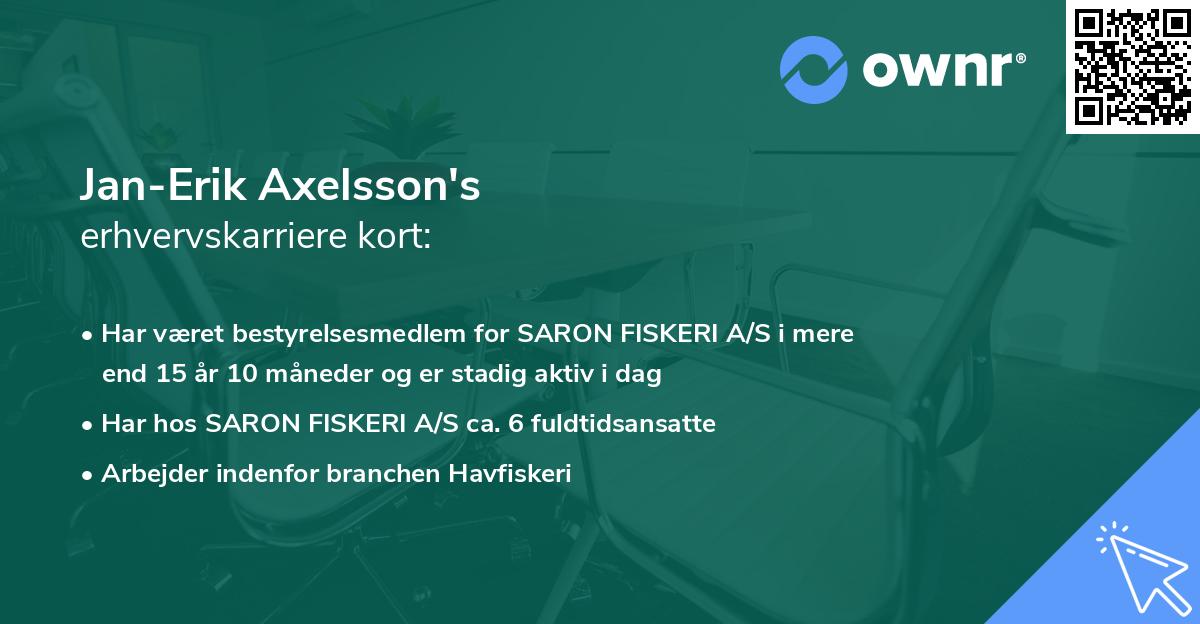 Jan-Erik Axelsson's erhvervskarriere kort