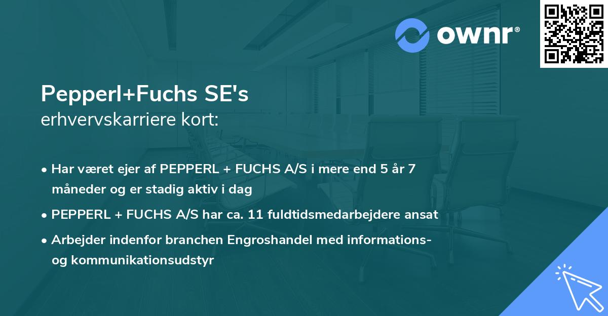 Pepperl+Fuchs SE's erhvervskarriere kort