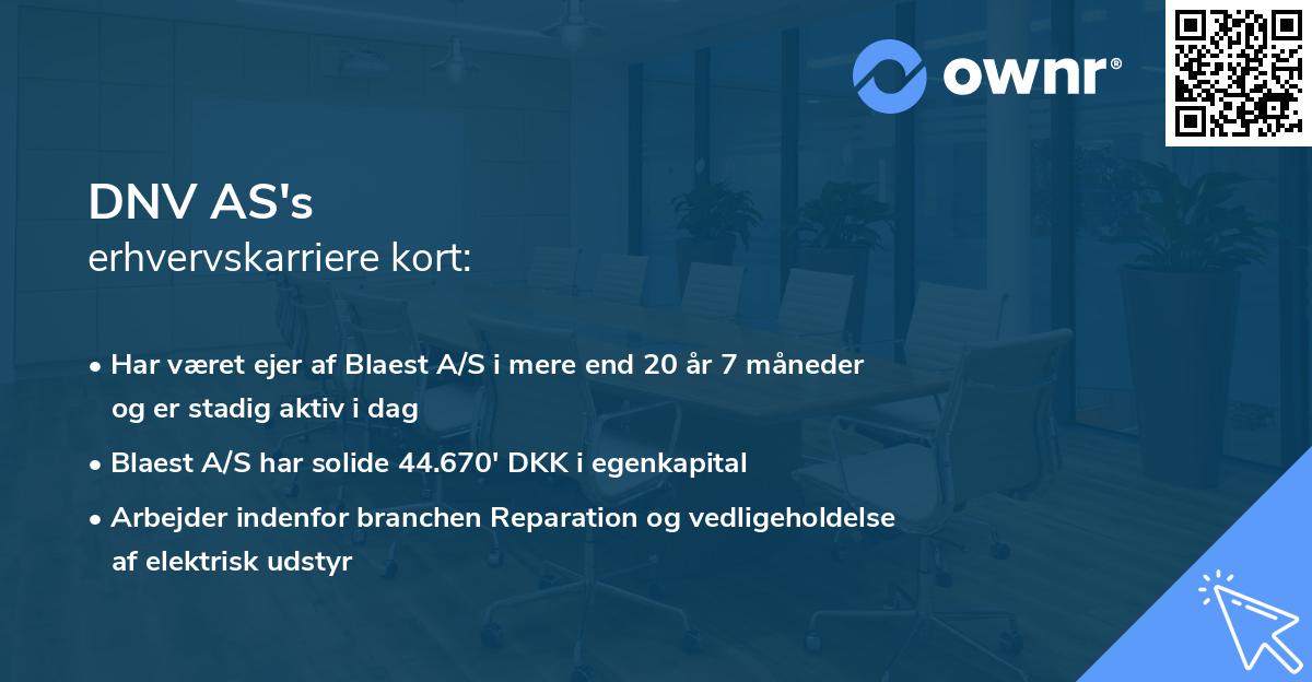 DNV AS's erhvervskarriere kort