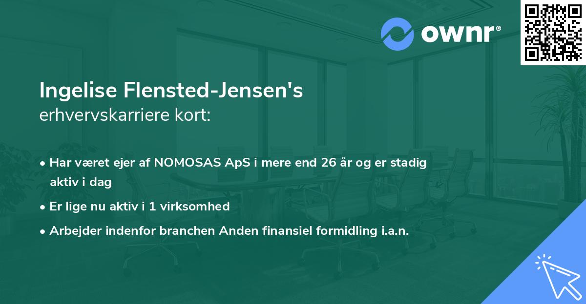 Ingelise Flensted-Jensen's erhvervskarriere kort