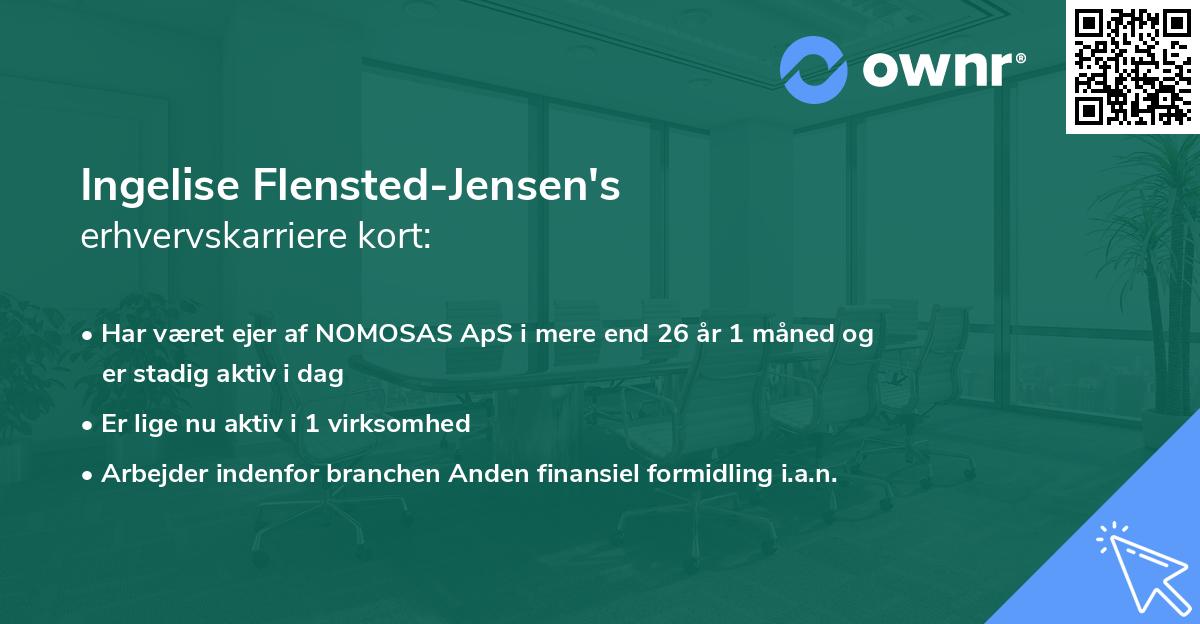 Ingelise Flensted-Jensen's erhvervskarriere kort