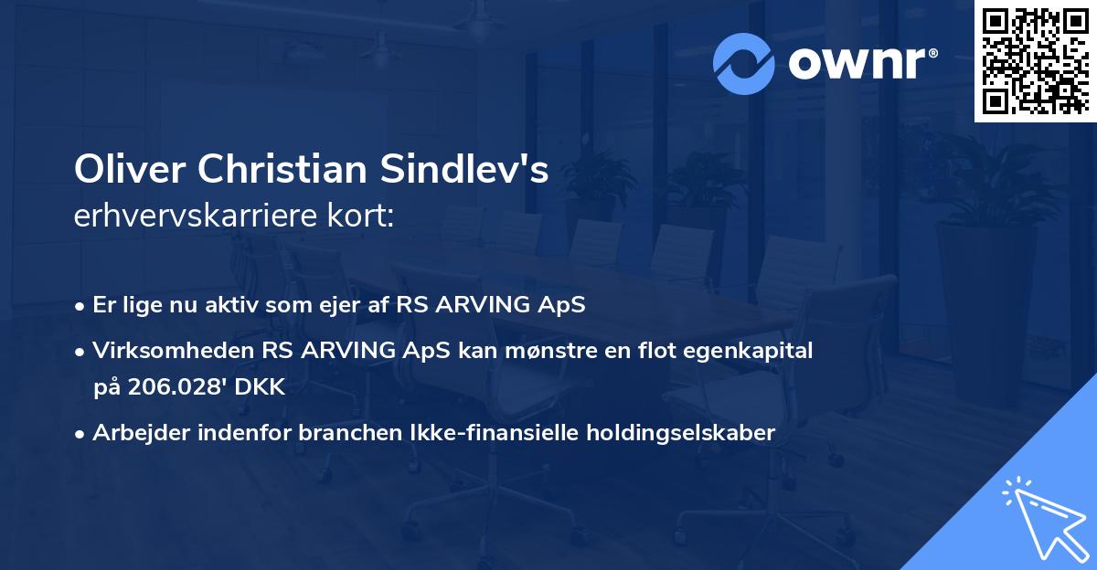 Oliver Christian Sindlev's erhvervskarriere kort