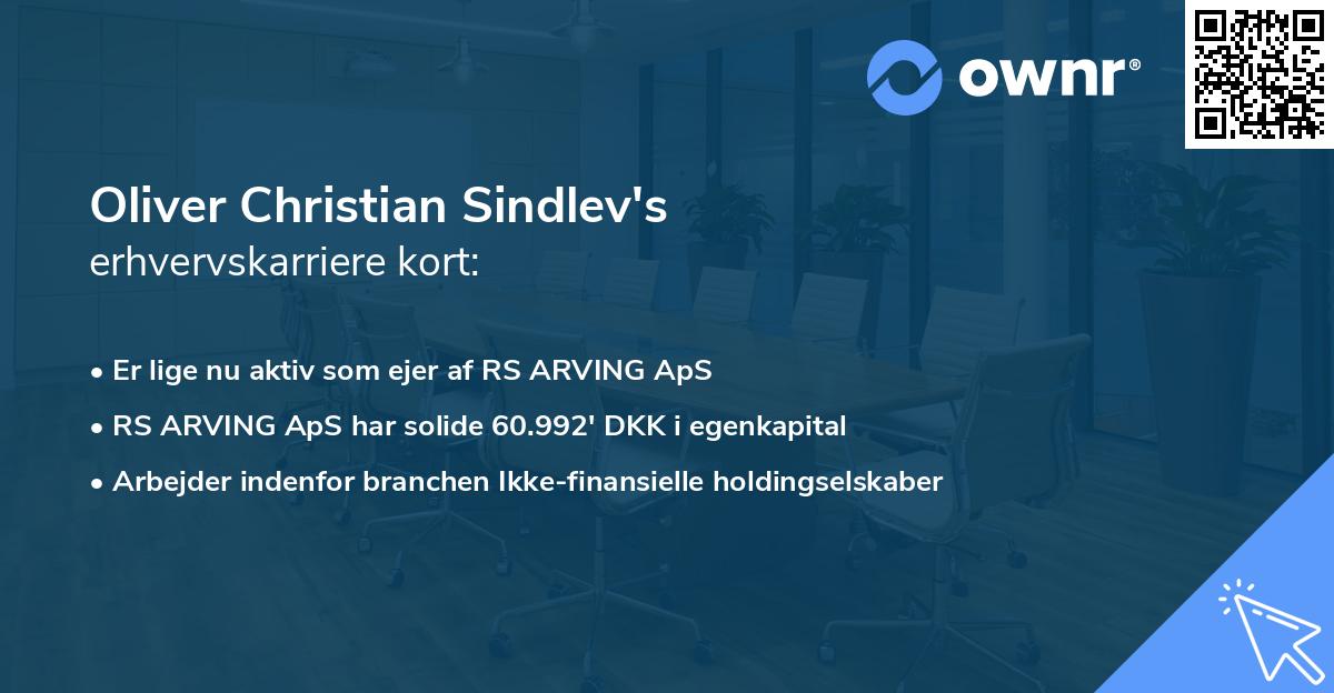 Oliver Christian Sindlev's erhvervskarriere kort