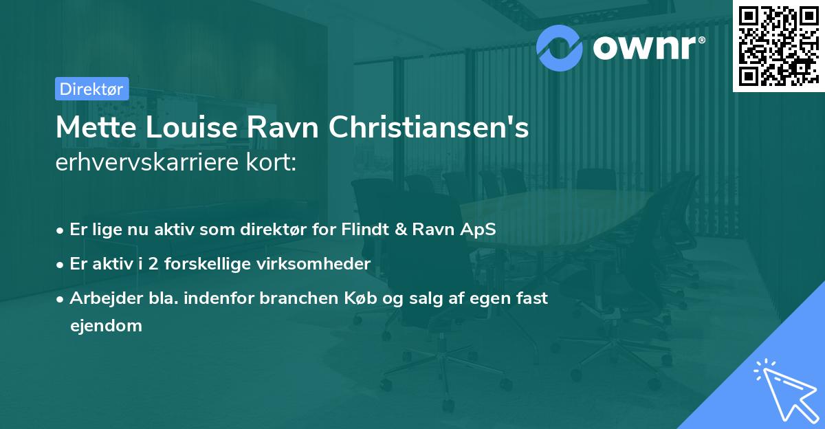 Mette Louise Ravn Christiansen's erhvervskarriere kort