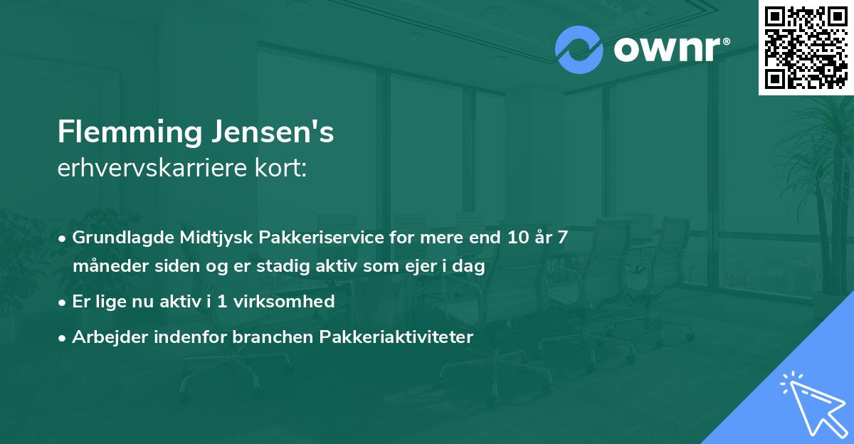 Flemming Jensen's erhvervskarriere kort