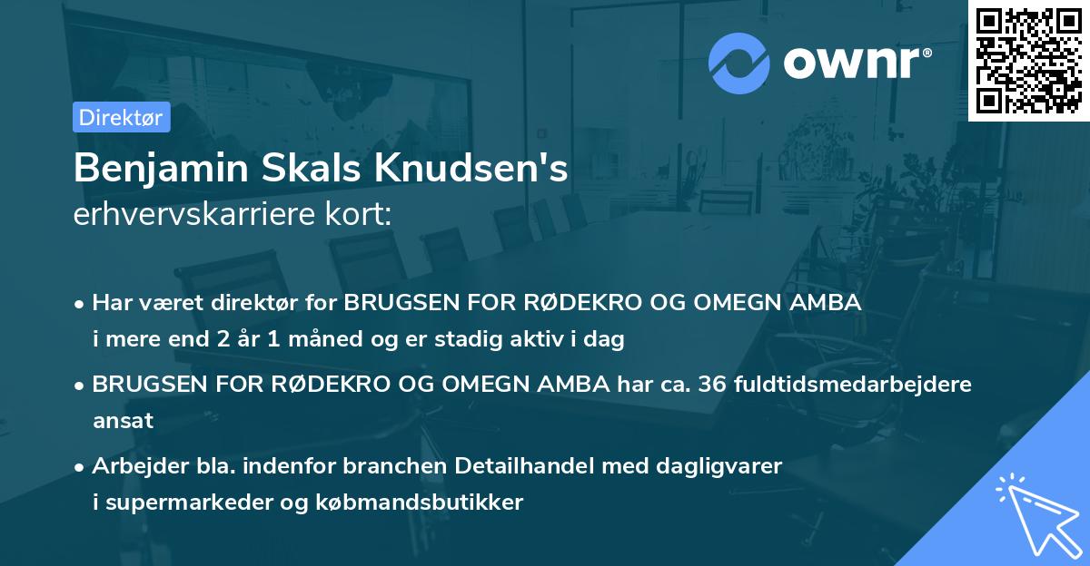 Benjamin Skals Knudsen's erhvervskarriere kort