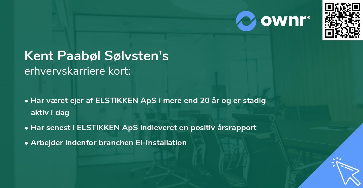 Kent Paabøl Sølvsten's erhvervskarriere kort