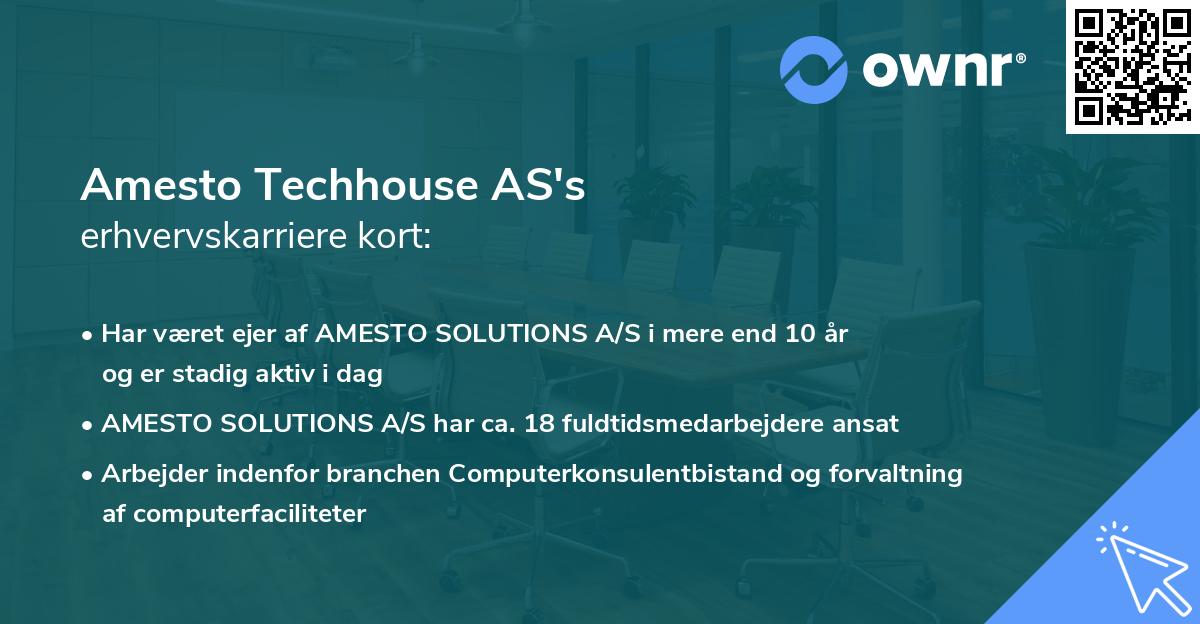 Amesto Techhouse AS's erhvervskarriere kort