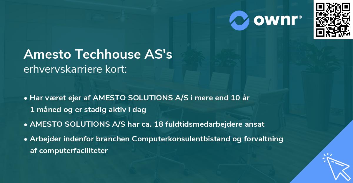 Amesto Techhouse AS's erhvervskarriere kort