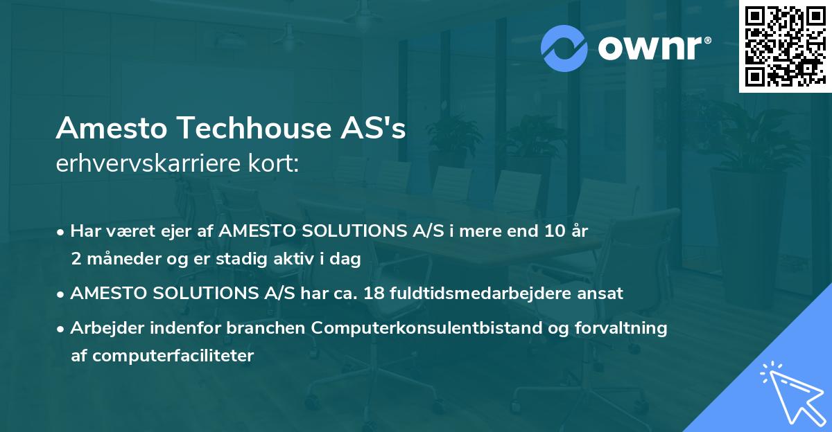Amesto Techhouse AS's erhvervskarriere kort