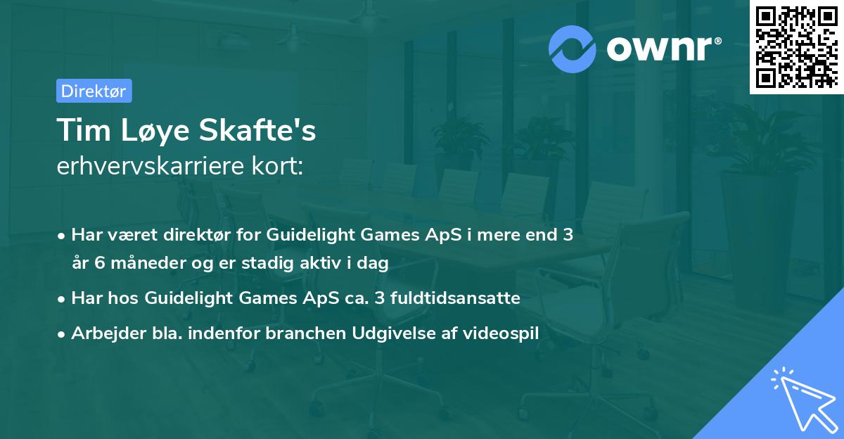 Tim Løye Skafte's erhvervskarriere kort