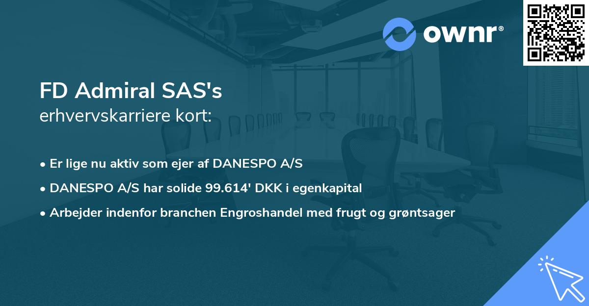 FD Admiral SAS's erhvervskarriere kort