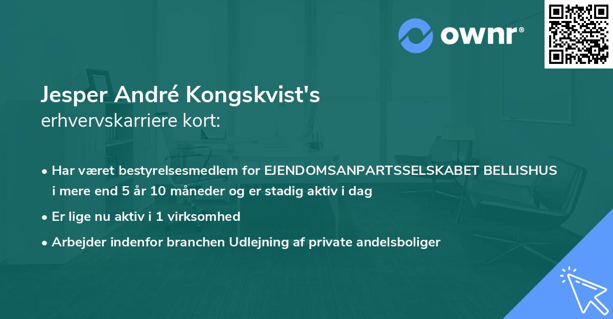 Jesper André Kongskvist's erhvervskarriere kort