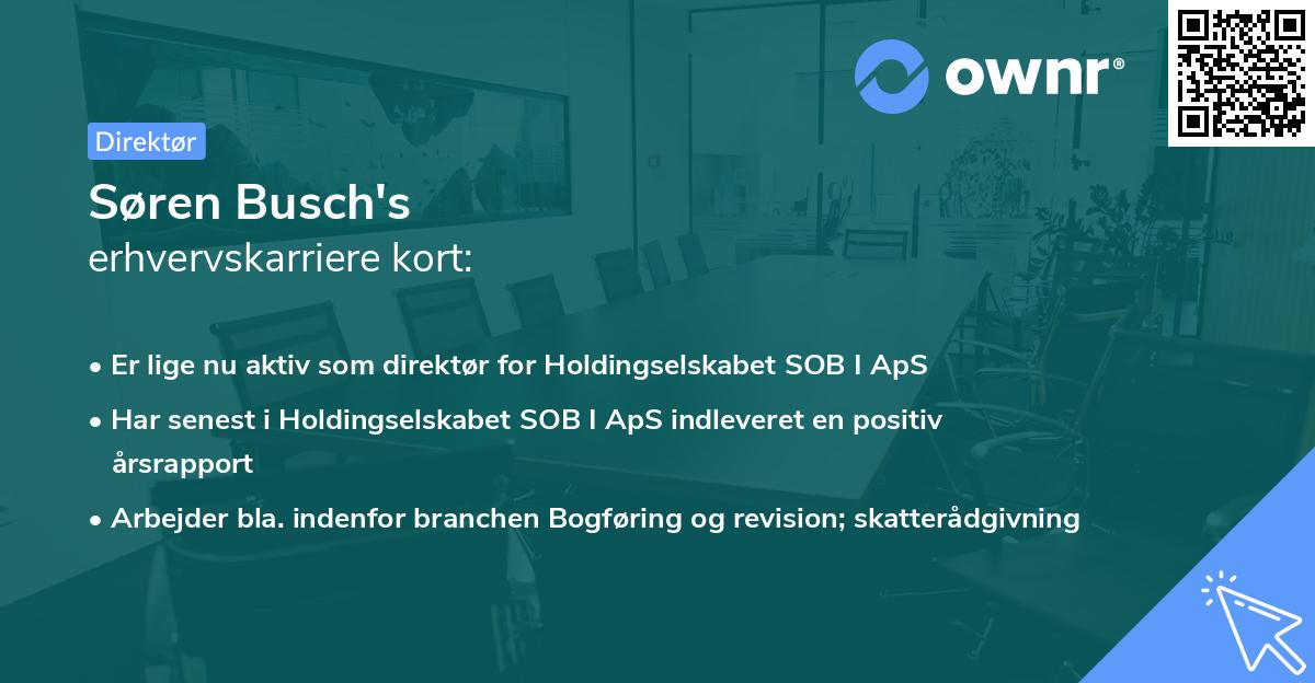Søren Busch's erhvervskarriere kort
