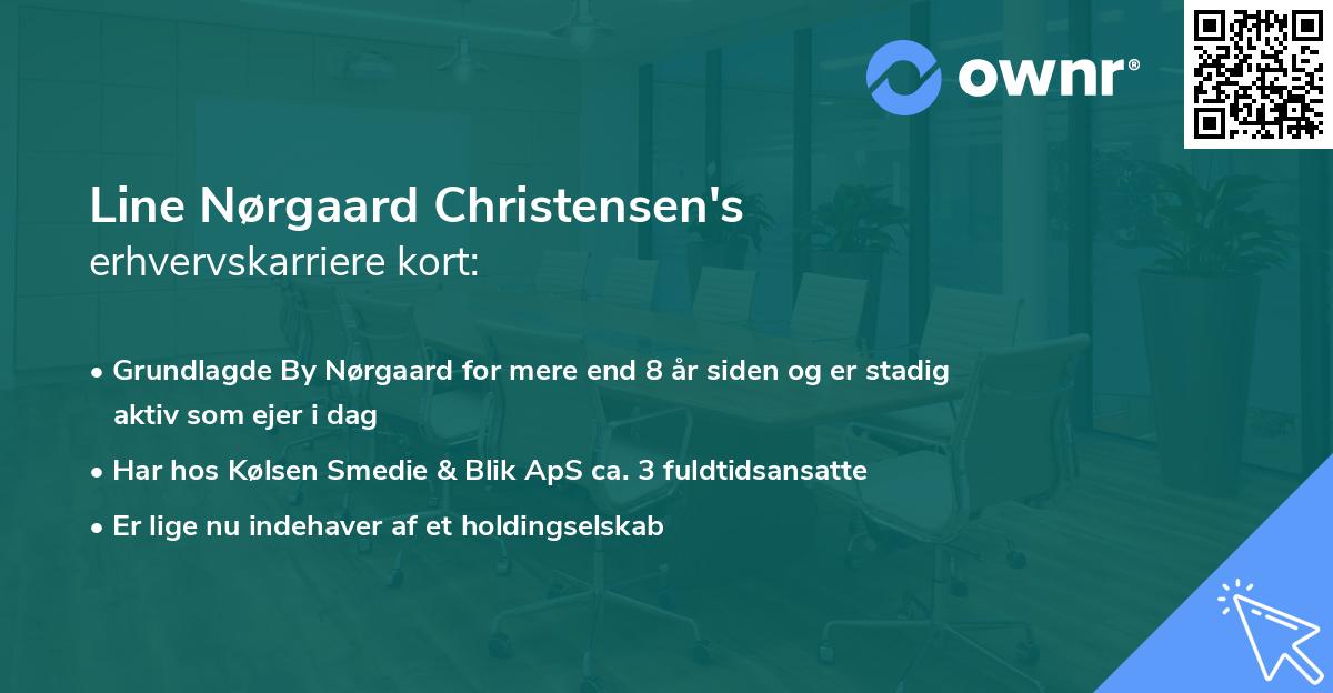 Line Nørgaard Christensen's erhvervskarriere kort