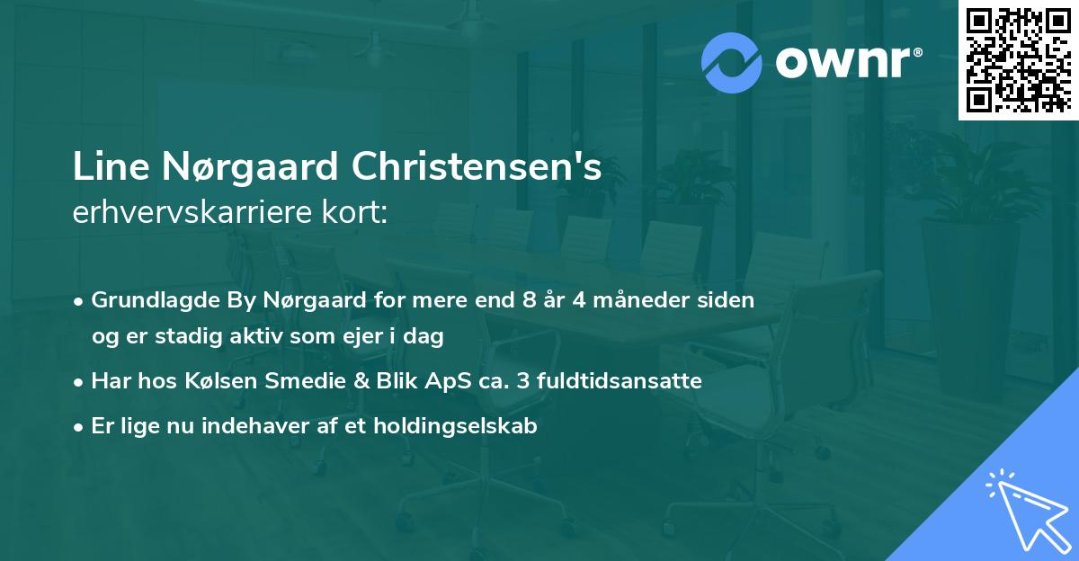 Line Nørgaard Christensen's erhvervskarriere kort