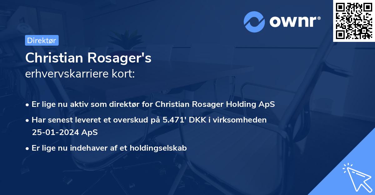 Christian Rosager's erhvervskarriere kort