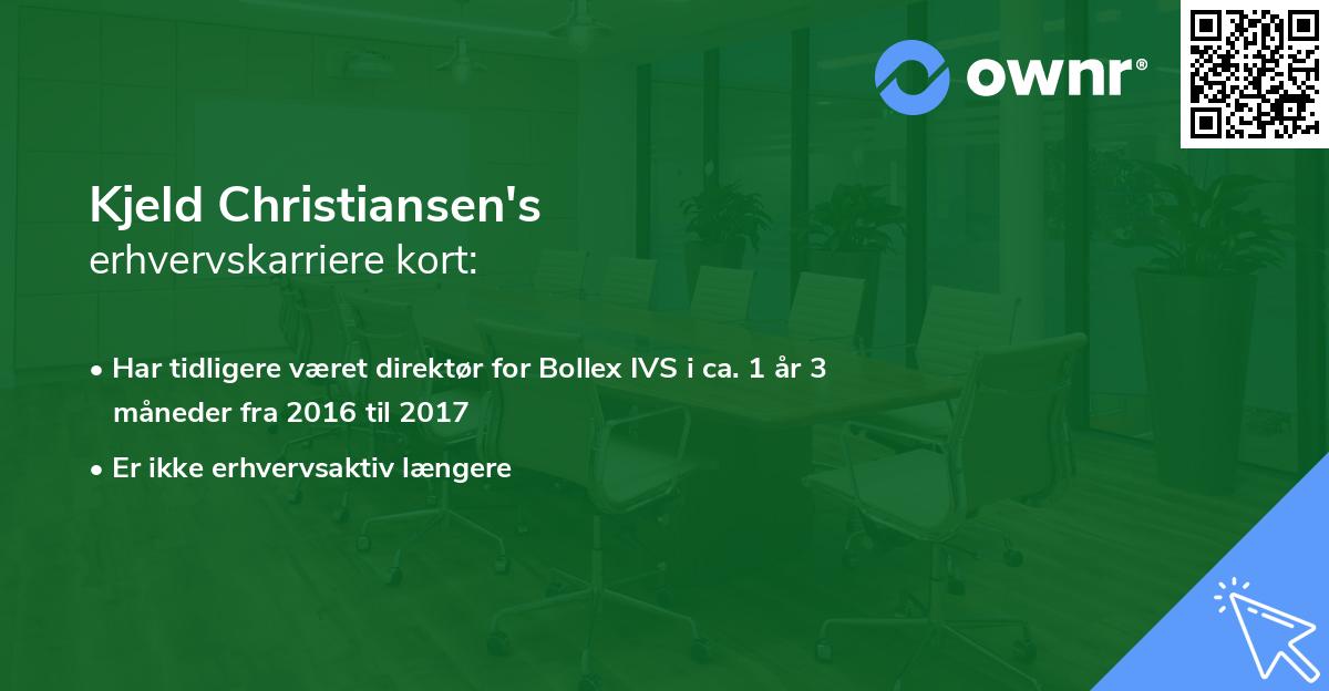 Kjeld Christiansen's erhvervskarriere kort