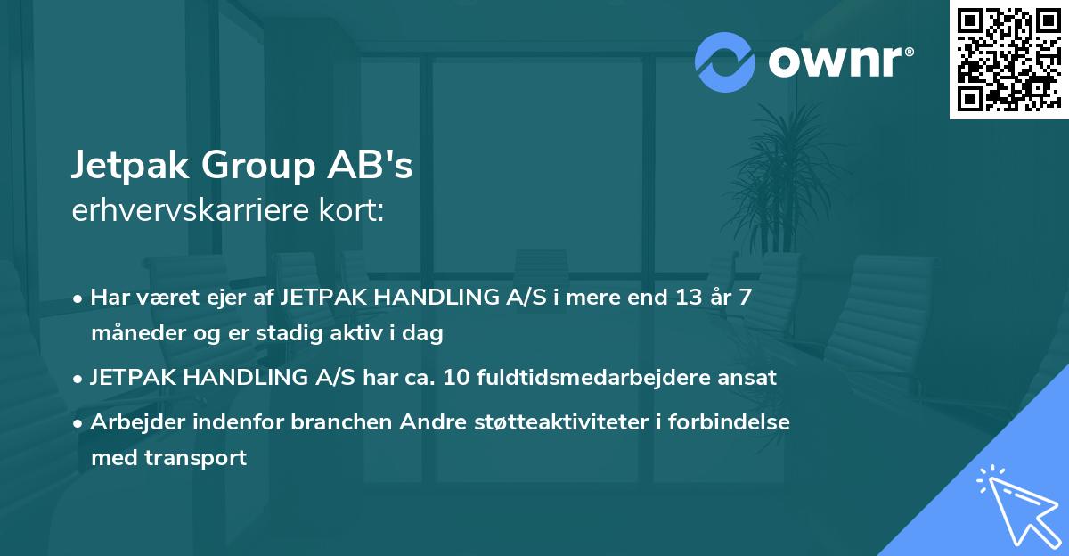 Jetpak Group AB's erhvervskarriere kort