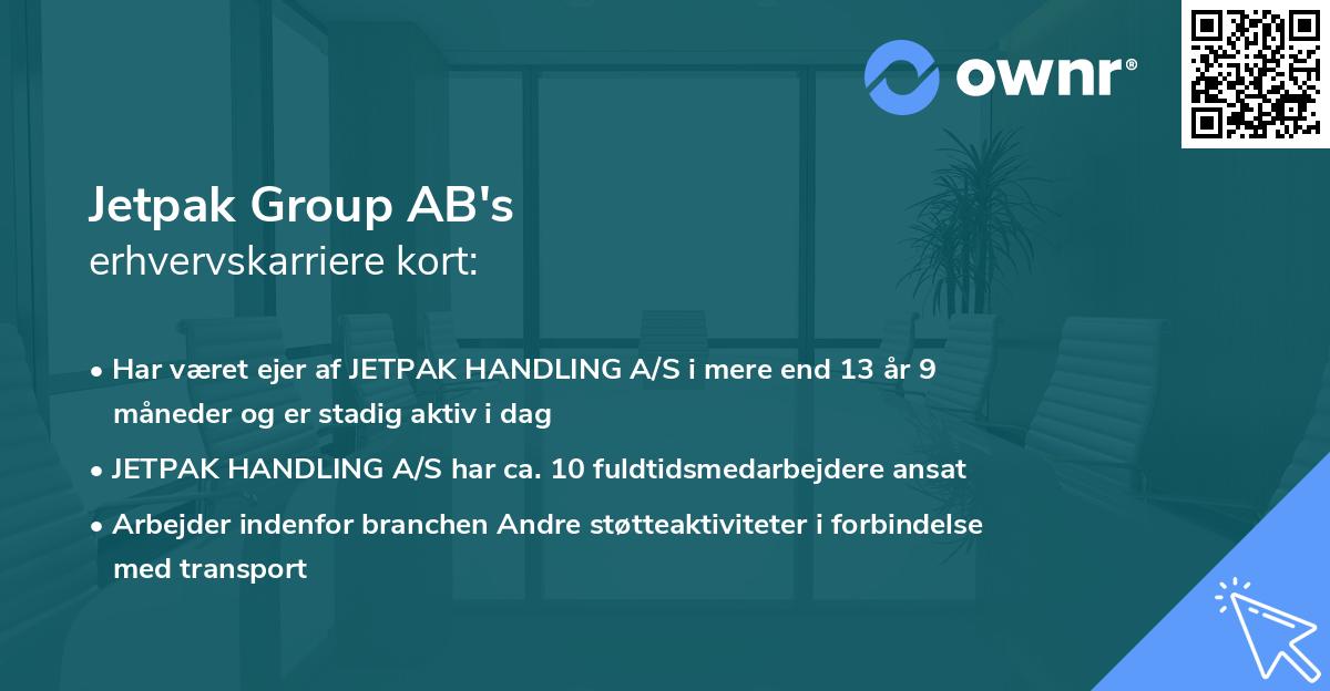 Jetpak Group AB's erhvervskarriere kort