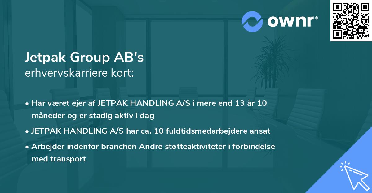 Jetpak Group AB's erhvervskarriere kort